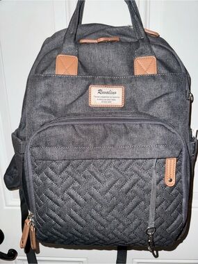 Ruvalino Diaper Bag Multi-function Travel Back Pack Maternity Changing Bags Gray